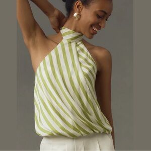 Maeve Halter Scarf Bubble Hem Tank from Anthropology